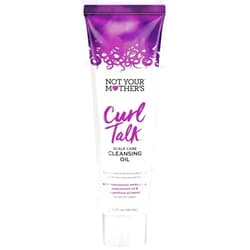 NYM Not Your Mother's Curl Talk Cleansing Oil with Superfood Blend - Exfoliates & Moisturizes. Formulated with Avocado, Buriti, and Marula Oils. 4.7 oz (1 Pack), White Clear Pearl
