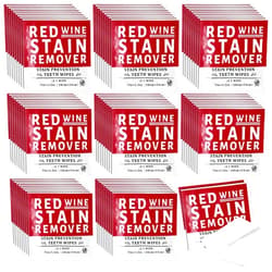 Loopeer 50 Pack Red Wine Stain Remover Wipes for Teeth and Lips Wine Prevention Teeth Wipes