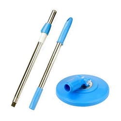 Bonlting Blue Spin Mop Pole Handle Replacement for Floor Mop 360 No Foot Pedal Version Home Floor Cleaning Scraper for Home Office