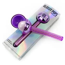 Glossy Pops | Shimmer Lip Balm & Clear Lip Gloss Duo 2-in-1 | Chrome collection (Chrome Purple)