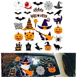 gunhunt 25 PCS Halloween Gnome Stickers, Car Pumpkin Ghost Refrigerator Decoration Stickers, Garage Door Halloween Holiday Waterproof Decals for Car Door Locker Home Decoration