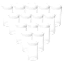 AKIRO Film Canisters with Caps 35 mm Empty Camera Reel Storage Containers Case Plastic Storage 15 Pack Transparent