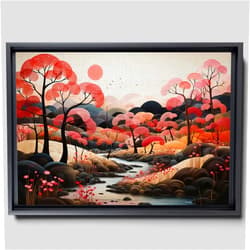 StoreUSA97 Landscape Illustrations In Pink, Abstract Prints, Wales Art, Welsh Print, Home Décor Wall Giclee, Nature Print, Elan Valley Art, Nature Wall Art, Decor