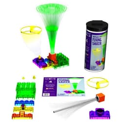 E-Blox: Circuit Blox: BYO Flying Saucer - 4 Blocks Projects - Color Changing LED, Motor & Fan, Build Your Own, DIY STEM Bricks Toy, Kids Ages 8+