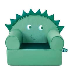 Costzon Kids Couch, Children's Sofa Armchair with Washable Velvet Cover & Soft Sponge Filling, Upholstered Sofa Chair for Boys Girls, Preschool Bedroom Playroom Gift Presents, Toddler Couch (Dinosaur)