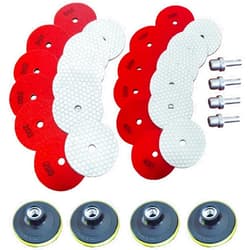 ANTENGDATOOL Dry Diamond Polishing Pads Grit 200 Plus Grit 400 for Removing Small Scrtches for Granite Marble Quartz Stones Tiles Concrete