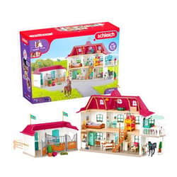 schleich HORSE CLUB — Lakeside Country House and Stable Horse Play Set, 192 Piece Detailed Doll House and Horse Toy Accessories for Girls and Boys Ages 5+