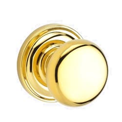 Baldwin PV.ROU.TRR Round Privacy Knobset with Traditional Round Rose, Polished Chrome