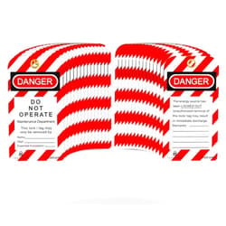 TRADESAFE Lockout Tagout Tags - 30 Danger Do Not Operate Tags with 30 Zip Ties, Premium 32 mil Vinyl, OSHA Compliant Loto Tags for Lock Out Tag Out, Equipment Repair