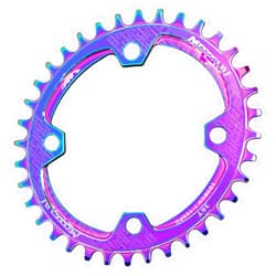 VXM Chainring 104BCD 32T 34T 36T 38T Round Narrow Wide Single Chainring with 4 Pieces Sprocket Bolts, Mountain Bikes, BMX MTB Bike,Round CNC Machined Alloy Fits 7/8/9/10/11 Speed