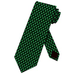 Three Rooker St Patricks Day Ties Mens Four Leaf Clover Necktie Shamrock Tie