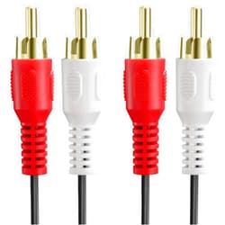 Fosmon 2-RCA Male to 2-RCA Male (6 FT), Dual 2 RCA Cable, Stereo Audio 2RCA Cord Male to Male Connector