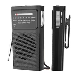 SEANCHEER 169 Portable Radio AM FM, AA Battery Operated Radio, Transistor Radio with Back Clip and Layard, Headphone Jack, Radios Portable AM FM