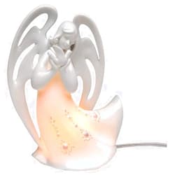 ATD Appletree Design Heaven and Earth Peaceful Angel, Lighted, 7-Inch Tall, Includes Light Bulb and Cord