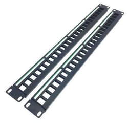 JINGCHENGMEI 2 Pack of 1U Patch Panel 24-Port Blank Keystone, 1U 19