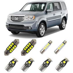 Bojer LED Interior Light Kit Package Compatible with 2009 2010 2011 2012 2013 2014 2015 Honda Pilot Super Bright 6000K White