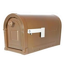 ARCHITECTURAL MAILBOXES Gibraltar Mailboxes Garrison Large Capacity Galvanized Steel Venetian Bronze, Post-Mount Mailbox, GM160VBEC