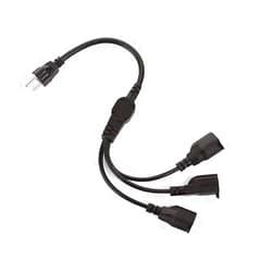 Qlfecle [Etl Listed] Qlfecle 1 to 3 Outlet Power Splitter Cord 3.3FT/1M (NEMA 5-15P to NEMA 5-15R) 16AWG Heavy Duty Cable Strip Outlet Saver1