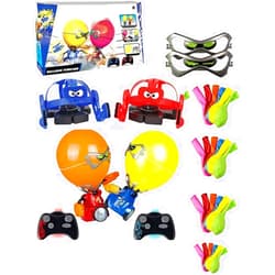 Sllnkll Robo Kombat Balloon Puncher,Remote Control Boxing Robot,Blasting Balloon Battle Toy,Family Interactive Game, Kids Gift. (Manual)