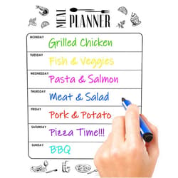 JUZARI Dry Erase Magnetic Meal Planner for Refrigerator A4 (8.5x12 inch) - Magnet Weekly Menu Board for Fridge - Magnetic Menu White Board - Fridge Meal Planner Magnet - Dinner Meal Planner Dry Erase Board