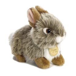Aurora® Adorable Miyoni® Tots Baby Bunny Stuffed Animal - Lifelike Detail - Cherished Companionship - Gray 7 Inches