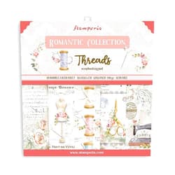 Stamperia Scrapbooking Pad-Romantic Threads, 12 x 12 inches, Multicoloured