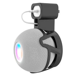 CUHIOY Outlet Wall Mount Holder for Homepod Mini, Plug Mount Stand with Cord Management for Space-Saving, No Messy Cords or Screws, Perfect Accessories for Homepod Mini Speaker (Black, 1 Pack)
