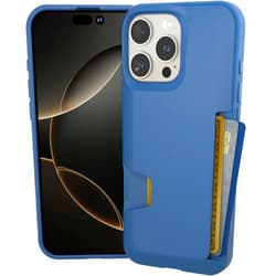 Smartish® iPhone 16 Pro Max Wallet Case - Wallet Slayer Vol. 1 [Slim+Protective] Credit Card Holder - Drop Tested Hidden Flip Card Slot Cover Compatible w/Apple iPhone 16 Pro Max - Blues on The Green