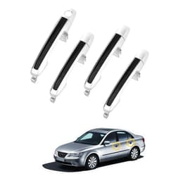Gledewen Exterior Door Handle Set (4PCS), Compatible with 2005-2010 Hyundai Sonata | Outside Front & Rear Left Driver & Right Passenger | Replace# 826513K000, Chrome Lever with Black Insert Kit, outer handle