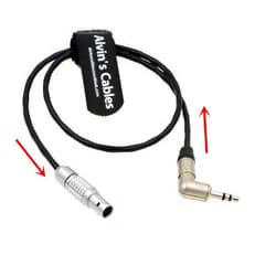 Alvin's Cables Tentacle Sync Adapter Cable Tentacle Timecode Generator to ARRI Alexa Sound Devices 5 Pin Male to 3.5MM Right Angle