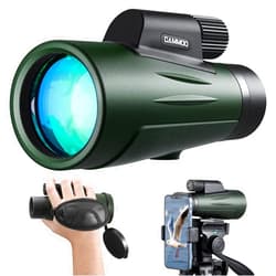 CAMMOO Monocular Telescope, Spotting Scope, 12x50 HD Monocular with SMC Lens and BAK4 Prism, IPX7 Fog & Waterproof, High Power Monocular with Handheld Strap, Phone Adapter for Bird Watching Hunting Camping