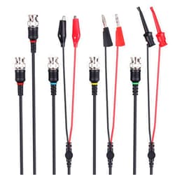 Proster BNC Test Leads Kit - BNC Male to Dual Alligator Clip Test Leads, BNC Male to Dual Test Hook Test Leads, BNC Male to Dual Stacked Insert Test Leads, Dual BNC Coaxial Cable