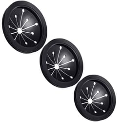 Topspeeder 3 Pcs Garbage Disposal Splash Guards Sink Baffle Disposal Replacement Multi-function Drain Plugs food Waste Disposer Accessories for Whirlaway, Waste King and GE Models (3.1inch)