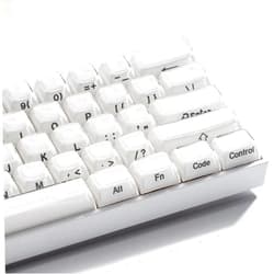 GMKWTL XVX White Keycaps, Crystal Jelly Keyboard Key caps OEM Profile Side Printed Keycap Set Compatible with 61/68/84/87/98/100 ANSI Layout MX Switches Mechanical Keyboard
