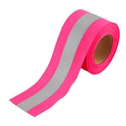 JINBING Silver Sew On Reflective Tape for Clothing Safety Fabric Webbing Trim Strip Pink 2