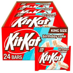 KIT KAT Birthday Cake Flavored Wafer King Size, Candy Bars, 3 oz (24 Count)