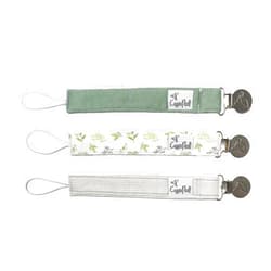 Copper Pearl Pacifier Clip 3-Pack: Premium Knit Binky Clips for Baby Girls and Boys - Stylish Stainless Steel Pacifier Holder Clip - Baby Pacifier Clips for No More Floor Drops - Haven