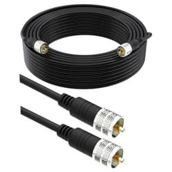 Foboiu Coax Cable RG8X Coaxial Cable, 50 ft CB Antenna Cable,PL259 UHF Male-to-Male Cord,50 Ohm CB Coax Cable for Radios,Antenna Analyzers,Antenna Tuners,Virtual Loads