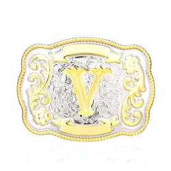 HLYMPONY Belt Buckle Men Western Cowboy Cowgirl Rodeo Vintage Initial Letter ABCDMRJ to Z Belt Buckles for Women