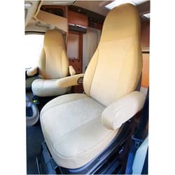 Bremer SITZBEZÜGE Custom Seat Covers, Camel Beige, Compatible with RV, Driver & Passenger Seats, Colour Code: 827 (Camel Beige)