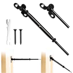 RiaYer 10 Pairs Black Cable Railing Hardware, 180°Angle Adjustable Swaged Toggle Turnbuckle Hardware, T316 Black Stainless Steel Cable Railing Kit for Wood Post, Fits 1/8 Cable Railing System, HF006B