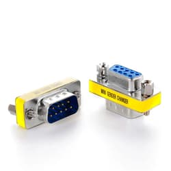 Arnorin DB9 Port Saver Serial RS232 Female to Male Mini Adapter Pack of 2