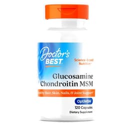 Doctor's Best Glucosamine Chondroitin Msm with OptiMSM Capsules, Supports Healthy Joint Structure, Function & Comfort, Non-GMO, Gluten Free, Soy Free, 120 Count (Pack of 1)
