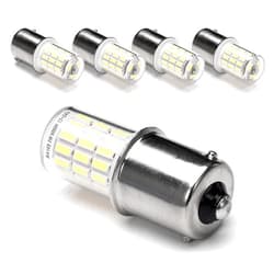 Ziomitus 12 Volt BA15S Led Bulbs,1156 1141 6000k Daylight White,DC Bayonet Single Contact Base,AC10-24V DC10-30volt Low Voltage BA15S Bulb for Landscape RV Camper Interior Marine Boat Trailer Lights,5Pack