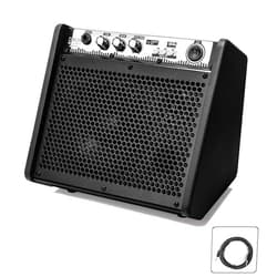 Coolmusic DM20 20W Bluetooth Personal Monitor Amplifier Electric Drum Amplifier Speaker,Keyboard Speaker with USB Interface(Including E-Drum Noise-Reduction Cable)