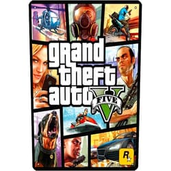 Oedrtqi GTA V lima Poster 8 x 12 Inch Funny Metal Tin Sign Game Room Man Cave Wall Decor