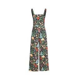 VALHMKT Floral Button Wide Leg Jumpsuit, Womens Jumpsuits Casual, Overalls for Women Loose, Floral Print Baggy Rompers(Black,Medium)