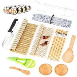 Luney Sushi Making Kit, Sushi Roller Set, All in One Sushi Maker Kit, with Bamboo Rolling Mat, Sushi Bazooka, Chopsticks Holders, Rice Paddle, Avocado Slicer for Beginners, Kids, Family, Friends, Home