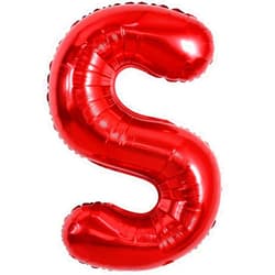 TONIFUL 40 Inch Large Bright Red Letter Balloons A-Z, Giant Jumbo Helium Foil Mylar Big Letter S Balloons for Birthday Party Anniversary Wedding Decorations
