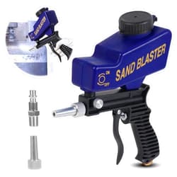 Ziopetru Sand Blaster Gun - Gravity Feed Sandblaster Gun for Metal, Wood Paint/Rust Removal and Glass Etching - Handheld Sand Blaster Gun for Air Compressor, Up to 70-150 PSI Blasting Media